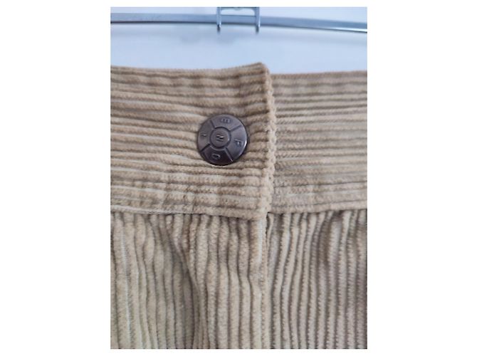 Falda Fendi de algodón caqui - vista 17