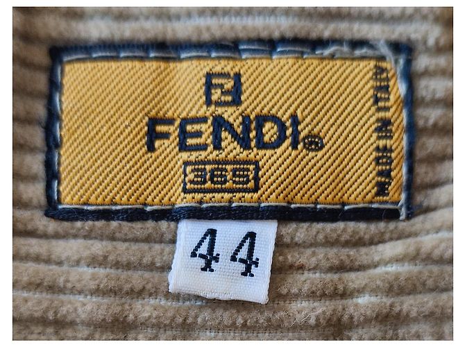 Falda Fendi de algodón caqui - vista 4