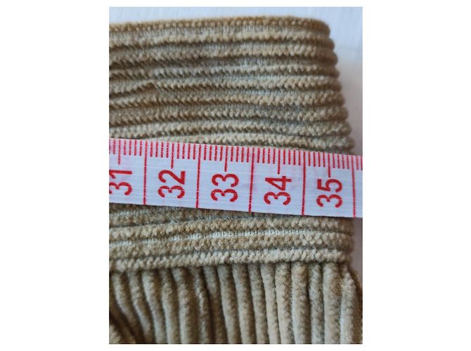 Falda Fendi de algodón caqui - vista 7