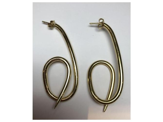 Autre Marque Orecchini in metallo dorato Gold hardware - vista 2