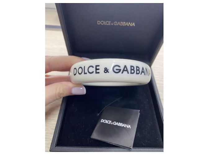 Bracciale rigido Dolce & Gabbana bianco acetato - vista 2
