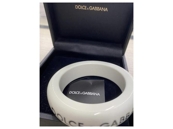 Bracciale rigido Dolce & Gabbana bianco acetato - vista 3