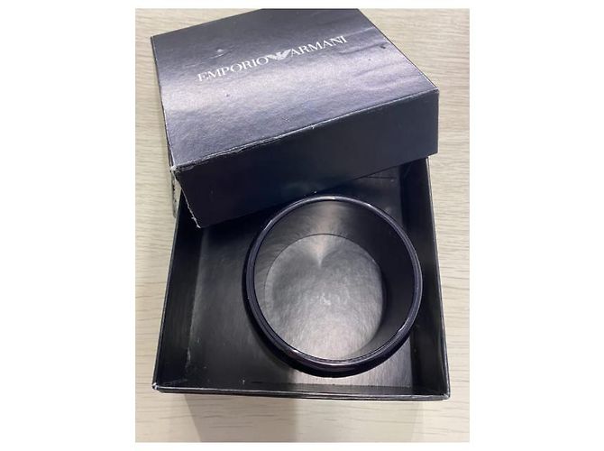 Bracciale rigido Emporio Armani bianco e nero - vista 3