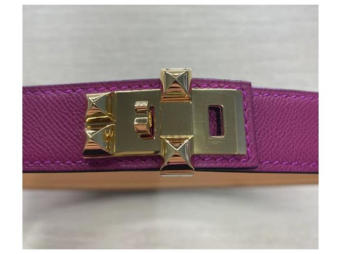 Hermès Collier De Chien 24 Gürtel Rosa Leder Pink - Ansicht 2