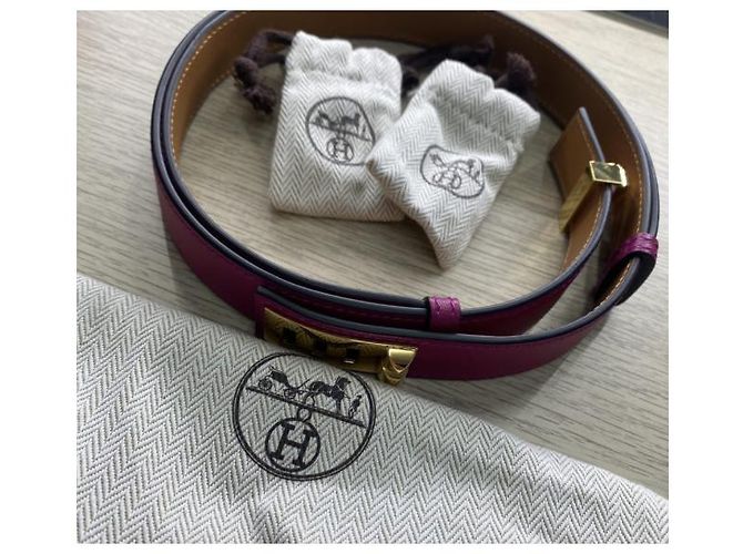Hermès Collier De Chien 24 Gürtel Rosa Leder Pink - Ansicht 6