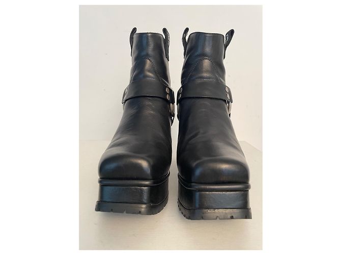 Botines R13 de cuero negro - vista 2