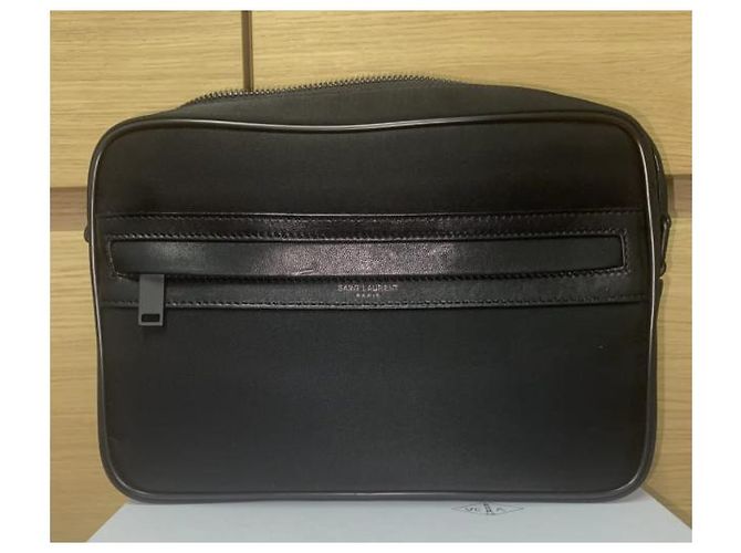 Sac Camera Saint Laurent Noir Nylon - vue 2