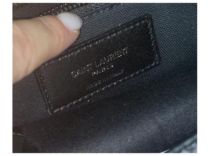 Sac Camera Saint Laurent Noir Nylon - vue 7