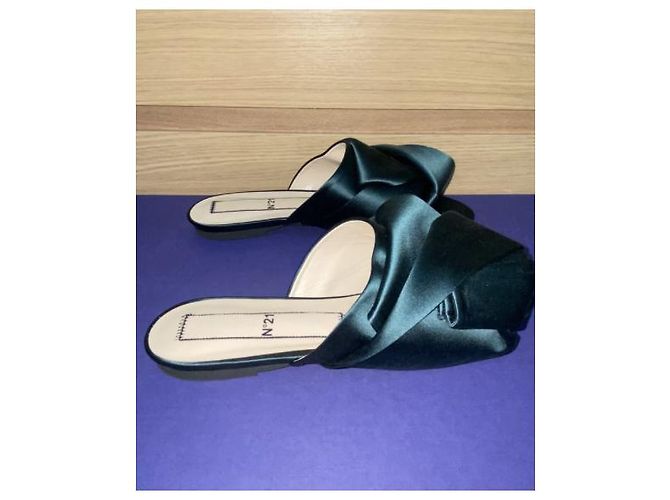 Mules N°21 in raso verde 40 - vista 4