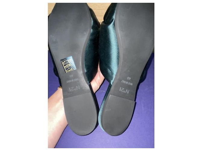 Mules N°21 in raso verde 40 - vista 5