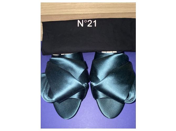 Mules N°21 in raso verde 40 - vista 6