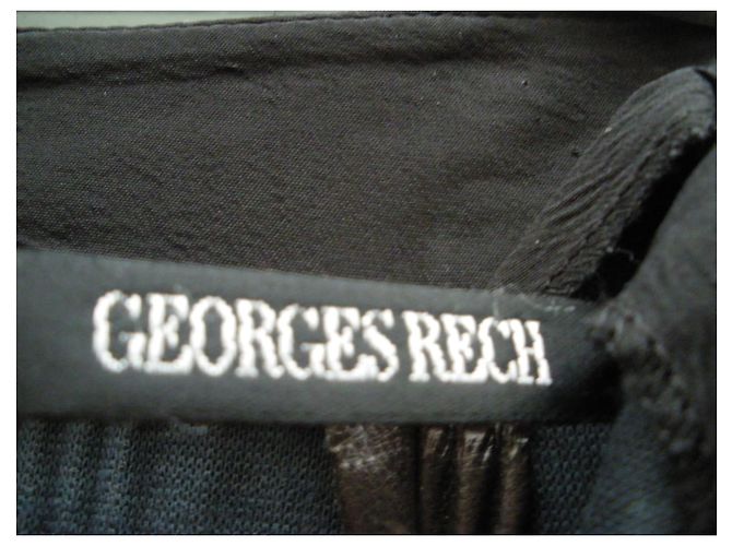 Falda Georges Rech de polipiel marrón Talla 40 Castaño - vista 4