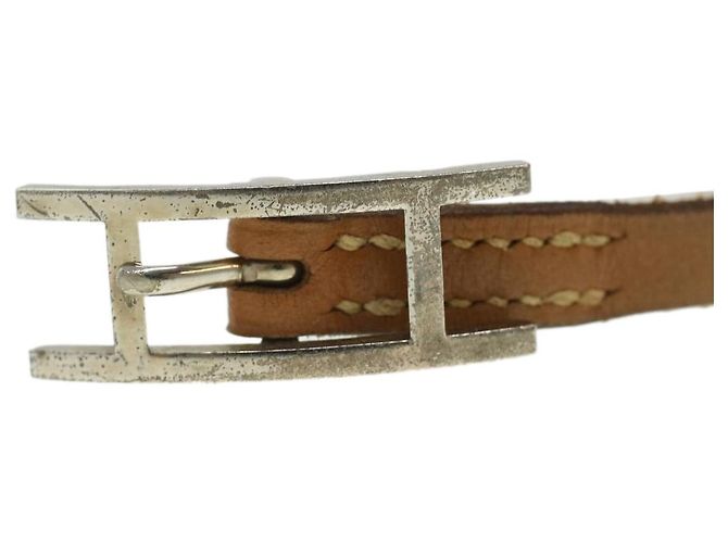 Hermès HERMES Strap Leather Beige Auth ar8382 - view 4