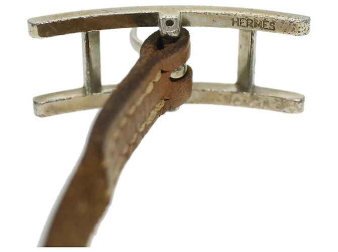 Hermès HERMES Strap Leather Beige Auth ar8382 - view 5
