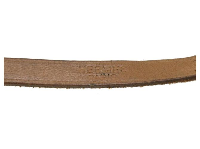 Hermès HERMES Strap Leather Beige Auth ar8382 - view 7