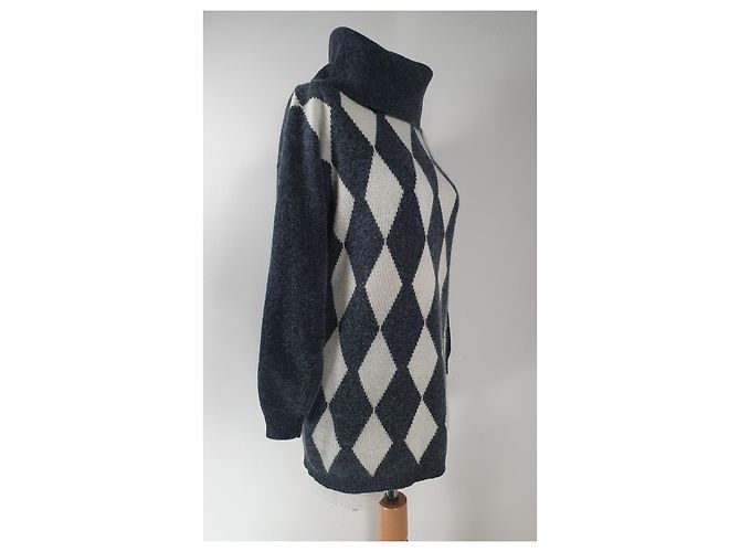 Autre Marque Jersey Polo Oversize Rombos DANIEL HECHTER Blanco Gris - vista 3