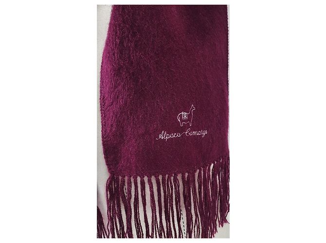Autre Marque Sciarpa Alpaca Camargo in lana viola scuro - vista 3