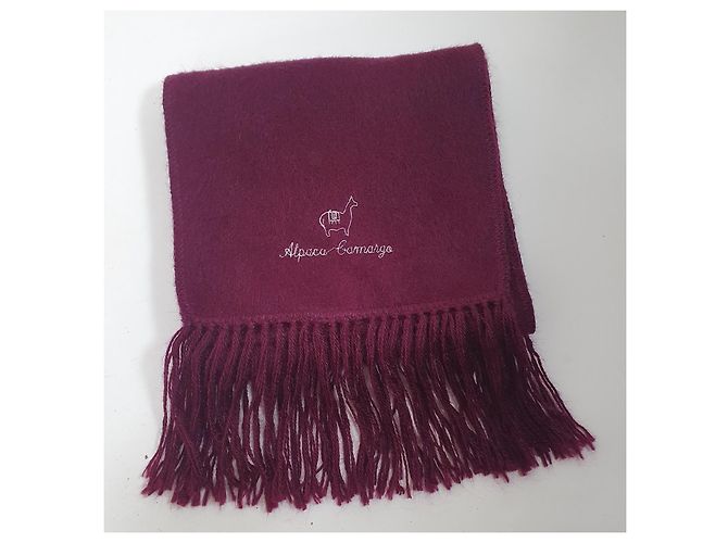 Autre Marque Sciarpa Alpaca Camargo in lana viola scuro - vista 4