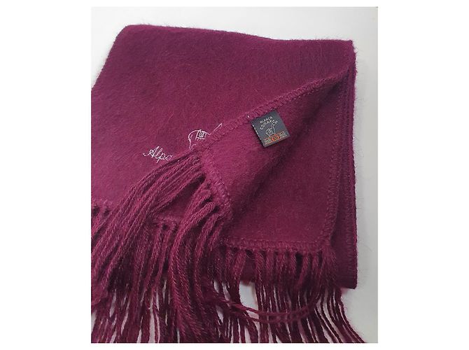 Autre Marque Sciarpa Alpaca Camargo in lana viola scuro - vista 5