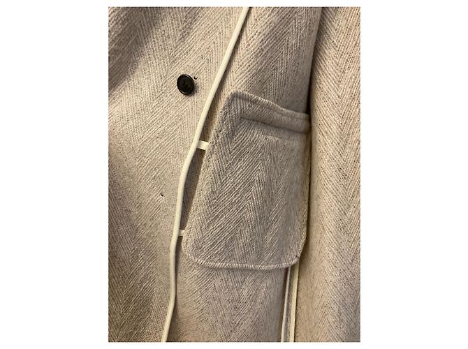 Abrigo Isabel Marant Oversize de Lana Blanco Blanco roto - vista 3