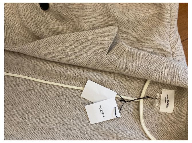 Abrigo Isabel Marant Oversize de Lana Blanco Blanco roto - vista 7