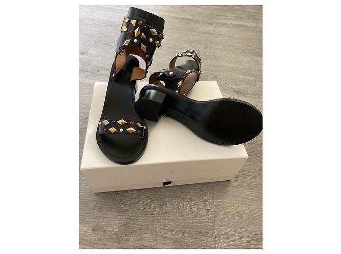 Sandali Isabel Marant in pelle neri 39 Nero - vista 3