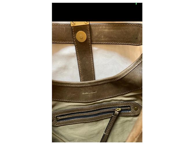 Borsa a mano Isabel Marant in pelle Grigio Khaki Cachi - vista 6