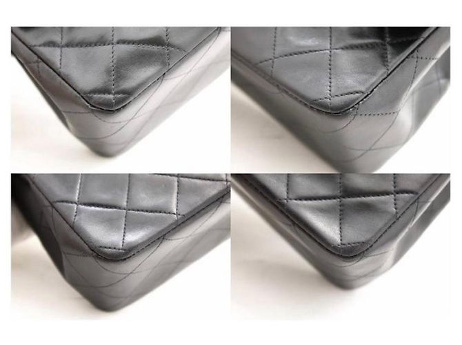 Borsa Chanel in pelle d'agnello nera Nero - vista 4