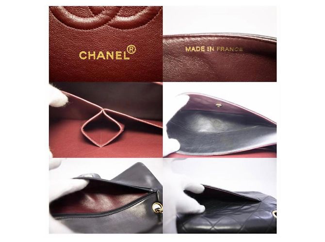 Borsa Chanel in pelle d'agnello nera Nero - vista 5