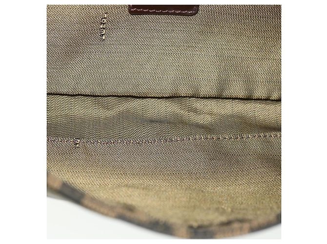 FENDI Zucca Tela Mamma Baguette Borsa a Spalla Marrone Auth lt693 - vista 10