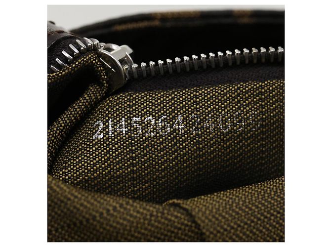 FENDI Zucca Tela Mamma Baguette Borsa a Spalla Marrone Auth lt693 - vista 12