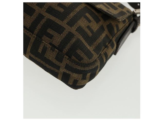 FENDI Zucca Tela Mamma Baguette Borsa a Spalla Marrone Auth lt693 - vista 15