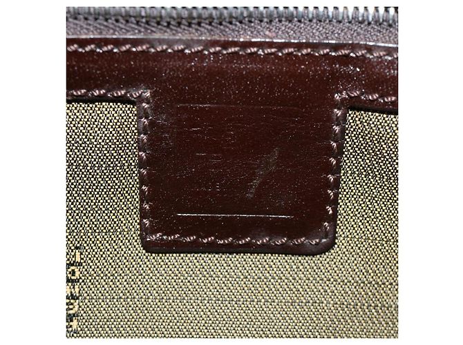 FENDI Zucca Tela Mamma Baguette Borsa a Spalla Marrone Auth lt693 - vista 20