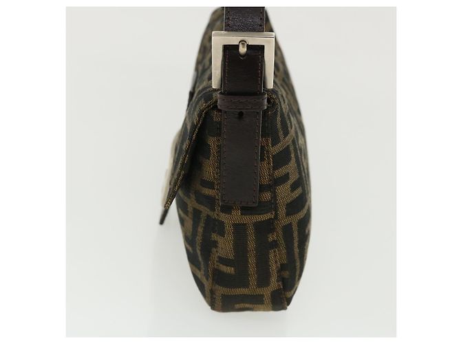 FENDI Zucca Tela Mamma Baguette Borsa a Spalla Marrone Auth lt693 - vista 3