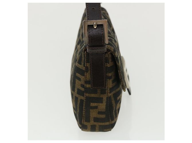FENDI Zucca Tela Mamma Baguette Borsa a Spalla Marrone Auth lt693 - vista 4