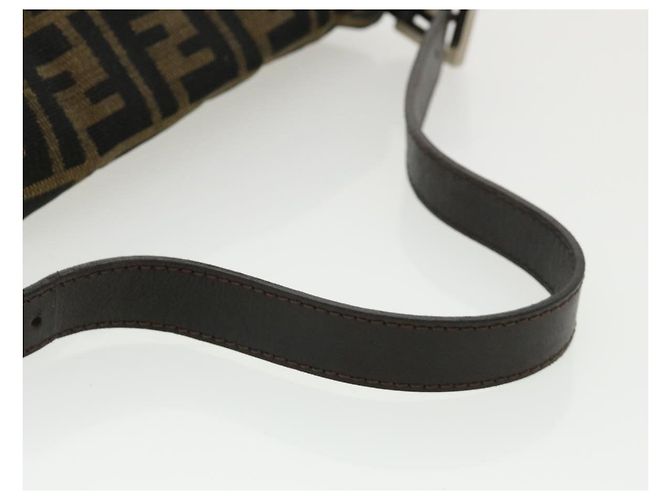FENDI Zucca Tela Mamma Baguette Borsa a Spalla Marrone Auth lt693 - vista 7