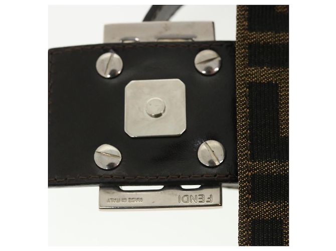 FENDI Zucca Tela Mamma Baguette Borsa a Spalla Marrone Auth lt693 - vista 9