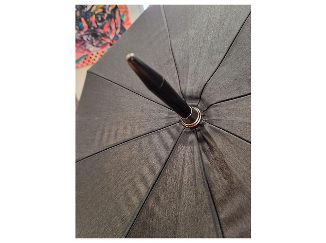 Chanel umbrella black leather handle - view 7