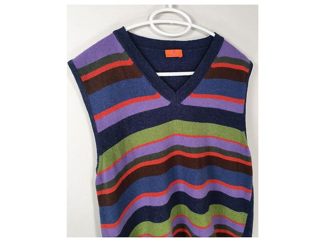 Autre Marque Gallo Weste aus Wolle und Kaschmir Mehrfarben - Ansicht 2