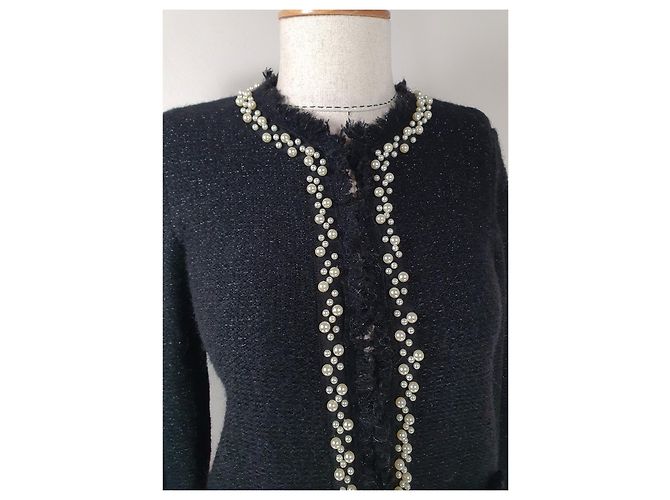 Hallhuber Strickjacke Schwarz und Perle - Ansicht 3