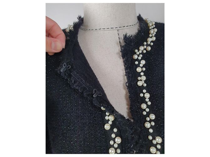 Hallhuber Strickjacke Schwarz und Perle - Ansicht 6