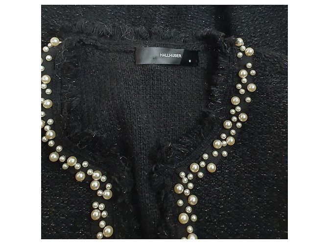 Hallhuber Strickjacke Schwarz und Perle - Ansicht 7