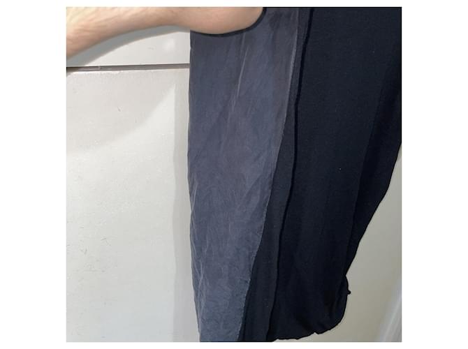 Acne Studios Seidenstrickoberteil mit Wham Patch, überdimensioniert asymmetrisch Schwarz - Ansicht 3