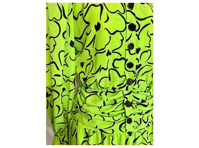 Jean Louis Scherrer Kleid Neongrün Hellgrün - Ansicht 3