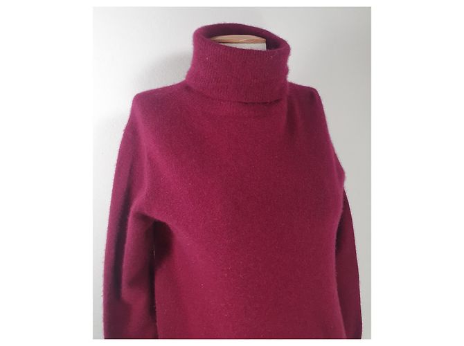 Uniqlo Suéter de cashmere gola alta roxo escuro M - vista 2