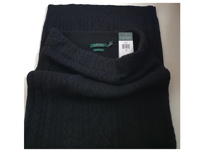 Ralph Lauren Gonna Midi Nera in Misto Cashmere e Lana - vista 4