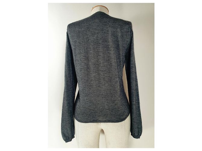 Autre Marque Manrico Cashmere Italy Jumper Grau aus Seide und Kaschmir - Ansicht 4