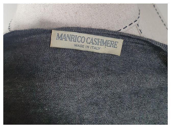 Autre Marque Manrico Cashmere Italy Jumper Grau aus Seide und Kaschmir - Ansicht 5