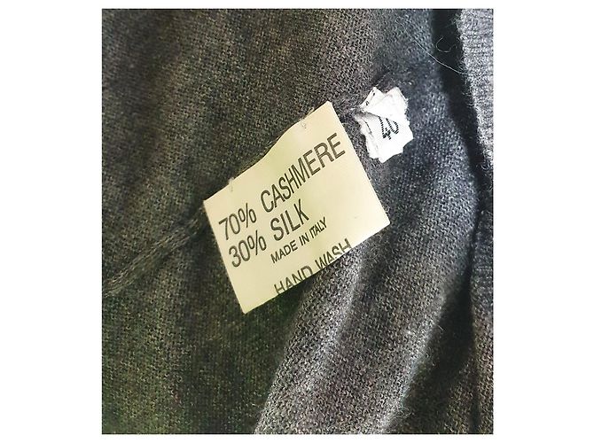 Autre Marque Manrico Cashmere Italy Jumper Grau aus Seide und Kaschmir - Ansicht 6