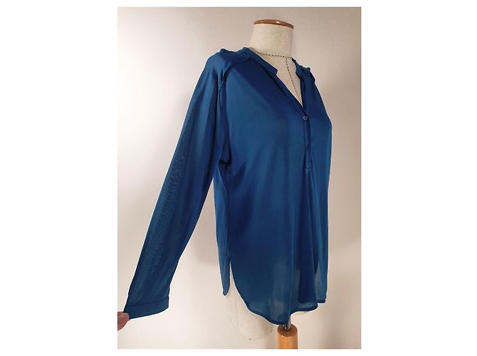 Filippa K Blusa de Viscosa Azul Talla XL - vista 3